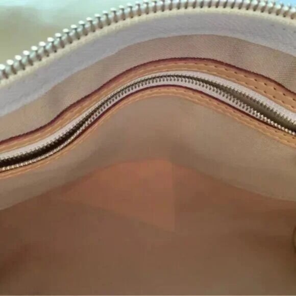 Louis Vuitton Checkered Creamand Tan Tote - Picture 3 of 5